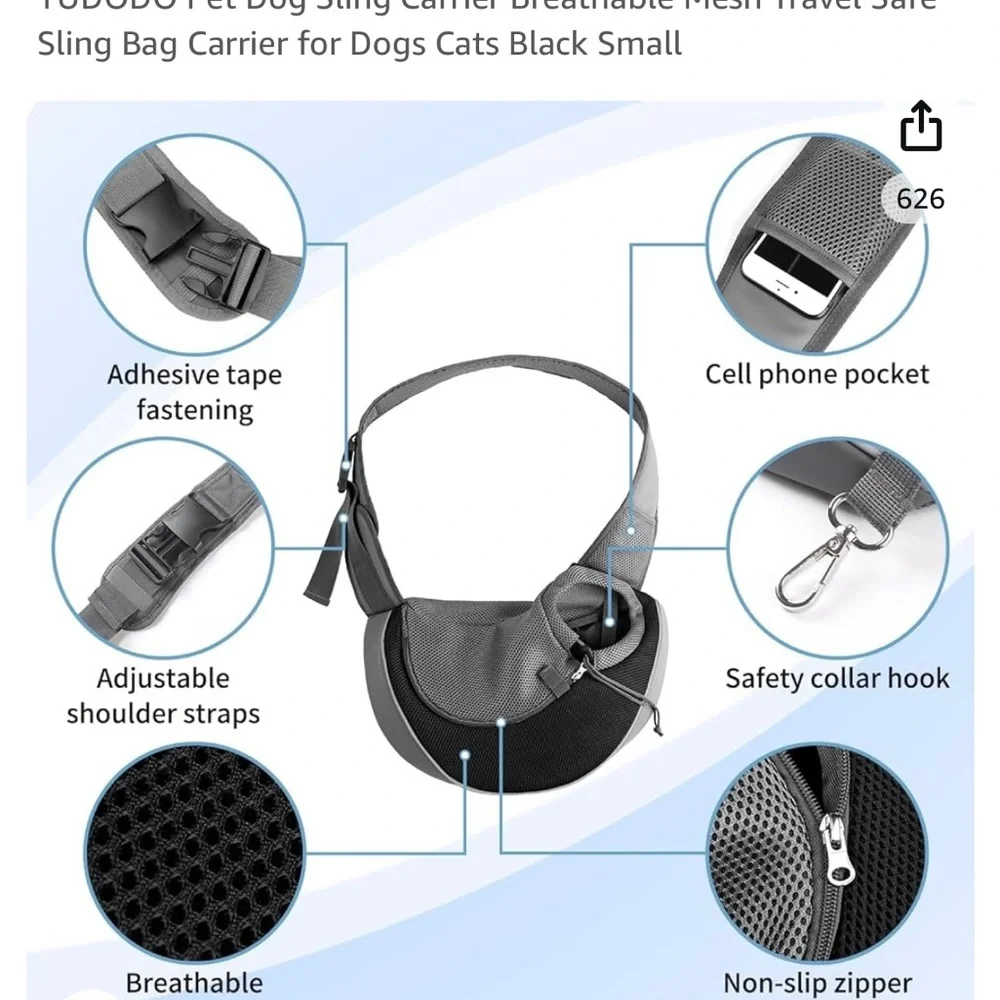 Pet Carrier Sling for Small dog